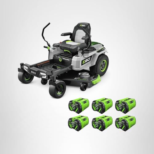 EGO Power+ Electric Riding Lawn Mower, 52" Deck with Zero Turn Radius, Includes (6) 56V 12.0Ah Batteries and Charger - ZT5207L