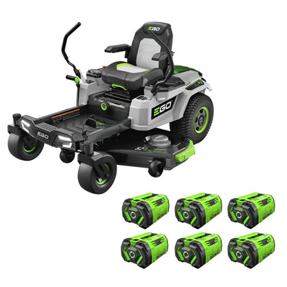 EGO Power+ Electric Riding Lawn Mower, 52" Deck with Zero Turn Radius, Includes (6) 56V 12.0Ah Batteries and Charger - ZT5207L