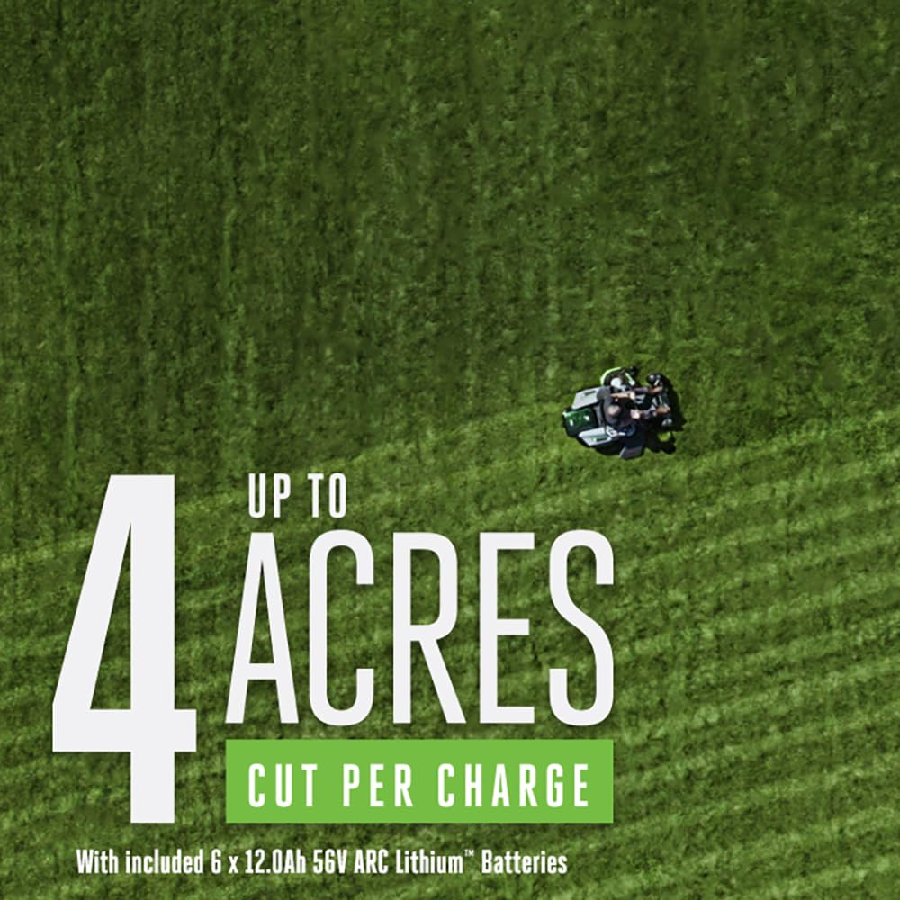 EGO Power+ Electric Riding Lawn Mower, 52" Deck with Zero Turn Radius, Includes (6) 56V 12.0Ah Batteries and Charger - ZT5207L