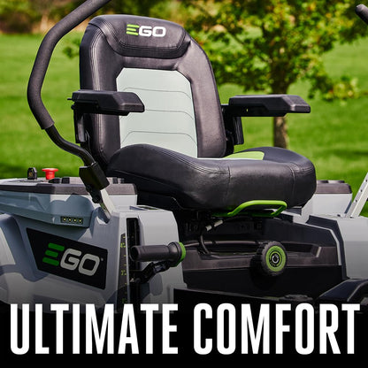 EGO Power+ Electric Riding Lawn Mower, 42" Deck with Zero Turn Radius, Includes (4) 56V 10.0Ah Batteries and Charger - ZT4204L